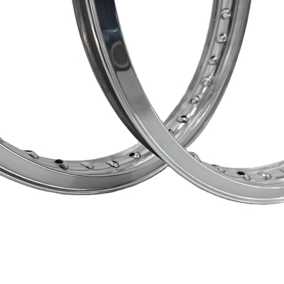 H 1.85-19&quot; 36HOLES 40HOLES Akront Style Valanced Alloy Motorcycle Rims Gepolijste kleur