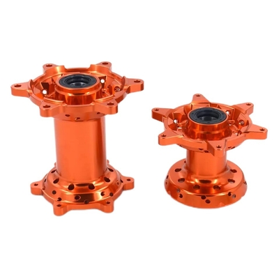 Precision CNC bewerkte oranje MX voor-achterwielen hubs set voor KTM 125-530 2003-2017