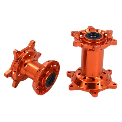 Precision CNC bewerkte oranje MX voor-achterwielen hubs set voor KTM 125-530 2003-2017