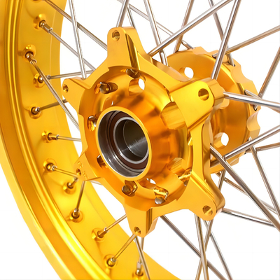 Blauwe CNC-billet motorfietswielknopen voor op maat gemaakte reparatie- en vervangingsoplossingen