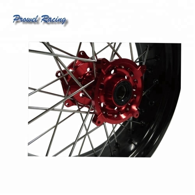 Aluminium 6061 T6 Motorcycle Motocross Supermoto Alloy Wheel Rim SIZE 5.0x17 voor uw
