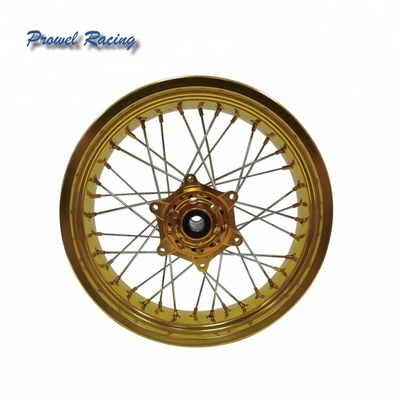 Supermoto 17 inch aluminium motorfiets spoke wielen met aluminium 6061 T6