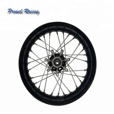Op maat gemaakt Aluminium 6061 T6 Zwarte Motorfiets Wiel Set 1.85x14 voor Off-Road Bike