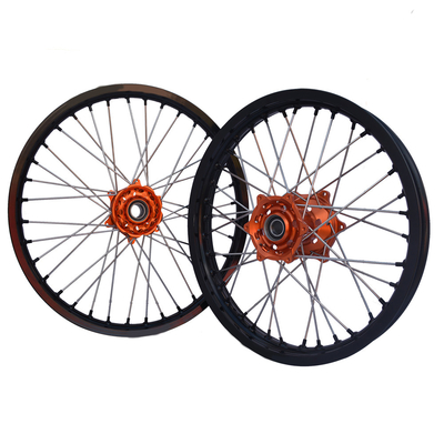 Zwarte 19 inch Spoke Wheel Rims voor Off-Road Fiets Motorcycle Customized Logo