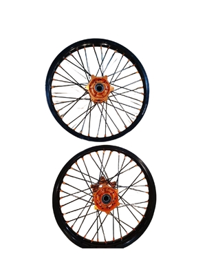 Zwarte 19 inch Spoke Wheel Rims voor Off-Road Fiets Motorcycle Customized Logo