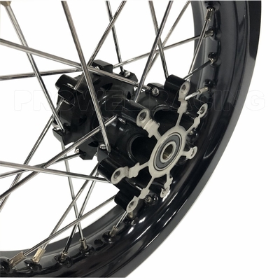 Zwarte velg 1.60x14'' Motorfiets alloy wielen voor pitbikes Aluminium 6161-T6 materiaal