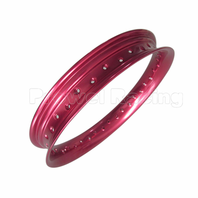 Rood polijst motorfiets Aluminium legering wielrand 2.50x17 voor Duurzaamheid en prestaties