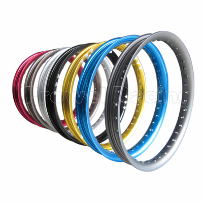 Rood polijst motorfiets Aluminium legering wielrand 2.50x17 voor Duurzaamheid en prestaties