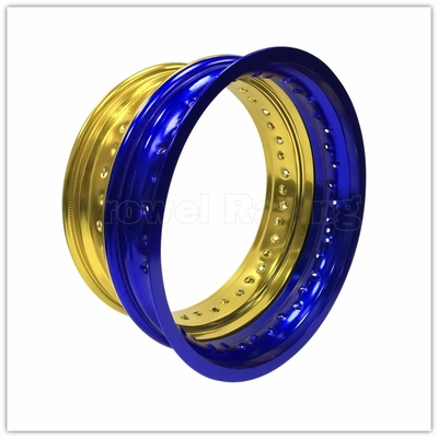 Supermoto Motorcycle Aluminium Alloy wiel velgen in goud verf voor MT 2.50-17 Verkoop