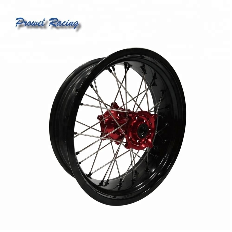 Aluminium 6061 T6 Motorcycle Motocross Supermoto Alloy Wheel Rim SIZE 5.0x17 voor uw