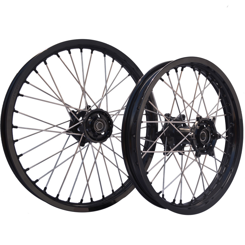 Zwarte 19 inch Spoke Wheel Rims voor Off-Road Fiets Motorcycle Customized Logo