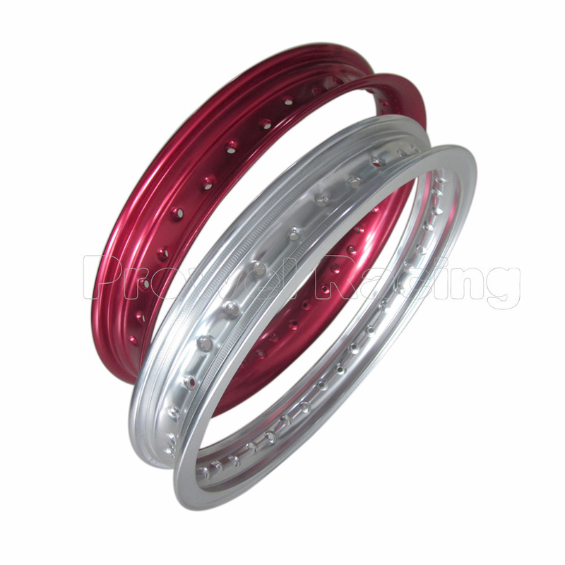 Rood polijst motorfiets Aluminium legering wielrand 2.50x17 voor Duurzaamheid en prestaties