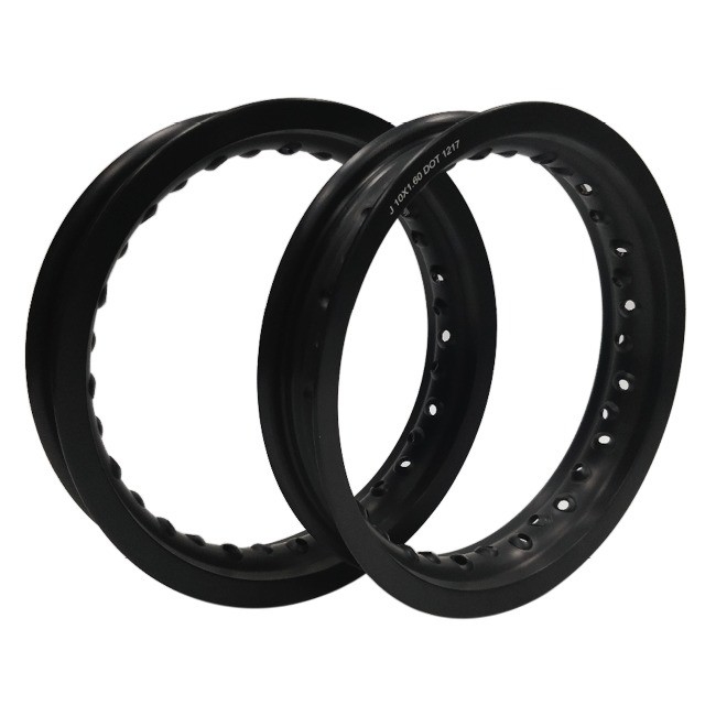 10&quot; 12&quot; 14&quot; Motorfiets Alloy wiel velgen in helder zwart voor kindermotorfietsen