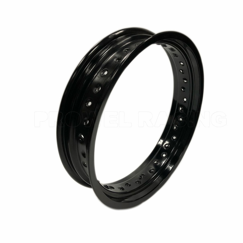 7116 T6 Bright Black 3,50x17 inch Motorcycle Alloy Wheel Rims voor Supermoto