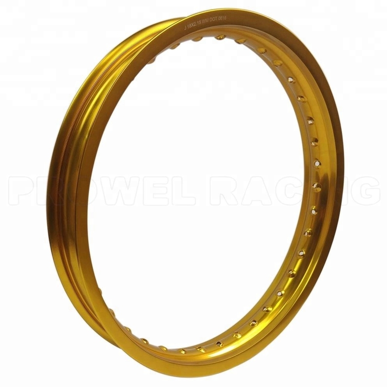 MX BLACK 18 X 2.15 36H Achterwiel voor CRF125 Afgesloten polijsten en anodiseren